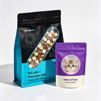 Sacs de stockage de nourriture pour animaux de compagnie très résistants 15 kg 20 kg, pochettes à fond plat personnalisées avec fermeture robuste pour l'emballage de nourriture pour grands chiens