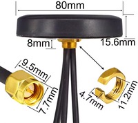 Antenne extérieure étanche 3-en-1 à gain élevé 30,0 dBi pour câble connecteur RG174 pour installations GPS et 4G LTE