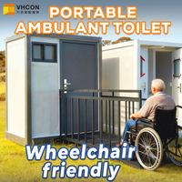 Toilettes portables pour personnes handicapées, cabine de toilettes mobiles accessibles aux fauteuils roulants, toilettes préfabriquées sans barrières, toilettes publiques extérieures