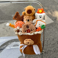 Bouquet de peluches mignonnes de capybara, cadeau pour les couples, la Saint-Valentin, les rendez-vous, les anniversaires, les célébrations