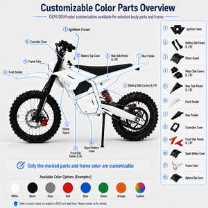 72V Adult Electric Motorcycle Outdoor Lithium Battery Motor Off-Road Dirt Bike All Terrain <strong>Ebike</strong> 75km/h 200kg Load - Product Image 3