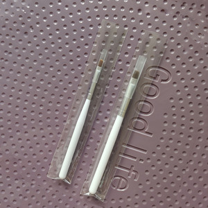 แปรงทาเล็บแบบหัวแบนด้ามสั้น ด้ามพลาสติกสีขาวเดี่ยว อุปกรณ์ทำเล็บ - Product Image 6