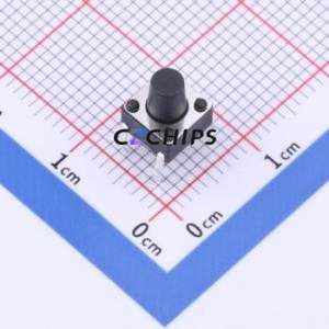 TSD001A07518A Tactile Switch Through hole Component (THT)-4P,6x6mm Switch Round Button 1.8N Through Hole 6mm - Product Image 1