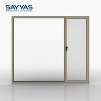 Juego de Puertas Abatibles y Ventanas Corredizas Horizontales de Aluminio Moderno en Color Personalizado para Sala de Estar/Apartamento, Impermeables e Insonorizadas 5
