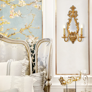 Phong cách Pháp phòng khách độc đáo Brass tường Đèn gương phòng ngủ phong cách Châu Âu trang trí tường đèn - Product Image 4