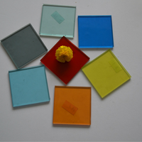 3 + 3mm 4 + 4mm 5 + 5mm 6 + 6mm Verre feuilleté coloré teinté rouge bleu jaune pour escalier usage industriel pour salle de bain extérieure