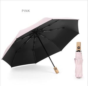 <b>Windproof</b> Pongee Rain Travel 3 Open Auto Close Big Folding Uv <b>Umbrella</b> Automatic Foldable - Product Image 4