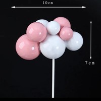 Faux Ball Cupcake Topper Fête des Mères Saint Valentin Décoration de Gâteau Grand Nuage Ballon