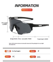 Lunettes de sport photochromiques UV400 avec monture en PC, branches antidérapantes, unisexe, pour cyclisme sur route en extérieur, protection contre le vent