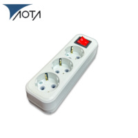 Stop Kontak Ekstensi Industri Eropa Harga Murah dengan 5 Outlet, Stop Kontak Bulat Pelindung Lonjakan Arus, Tahan Lama
