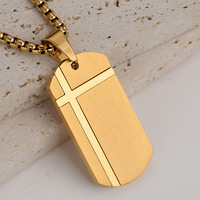 Collier avec pendentif carré en acier inoxydable, style classique, unisexe, cadeau de luxe léger pour un anniversaire
