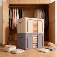 Boîte de rangement murale Oxford moderne et simple, pliable, anti-humidité et anti-poussière, pour vêtements et couettes, outil de rangement pour armoire à usage domestique