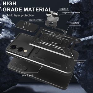 Para Galaxy S25 Edge cubierta trasera magnética para montaje en coche a prueba de golpes lente de cámara funda de teléfono móvil para Iphone 16 15 14 13 - Product Image 4