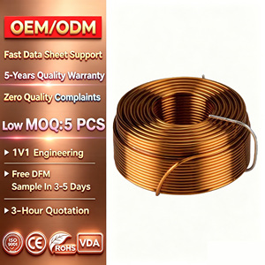 Inducteur à bobine d'air SMD personnalisé OEM ODM 0,50 mH 22 µH 20 fils haute perméabilité pour suppression EMI, crossover <span class=keywords><strong>audio</strong></span> et charge sans fil - Product Image 1