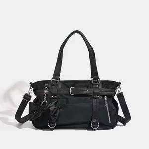 Grand sac à bandoulière multi-poches, sac sous le bras <span class=keywords><strong>de</strong></span> couleur unie pour femmes, avec fermeture à glissière |   OEM et stock disponible - Product Image 6