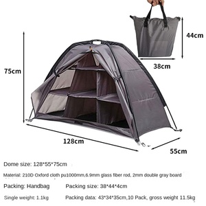 Cross-Border 9-Compartment Outdoor Storage Cabinet Square Oxford Fabric Foldable <strong>Shoe</strong> Rack <strong>Tent</strong> for Camping Dinner Storage - Product Image 4