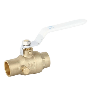 บอลวาล์วทองเหลืองแบบเต็มพอร์ตพร้อมช่องระบายน้ำปรับแต่งได้ - Product Image 1