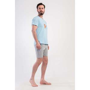 Conjunto de Pantalones Cortos y Camiseta de Cuello Redondo para Hombre, Estilo Hip Hop, con Bolsillos, Diseño Estampado Transpirable - Product Image 3
