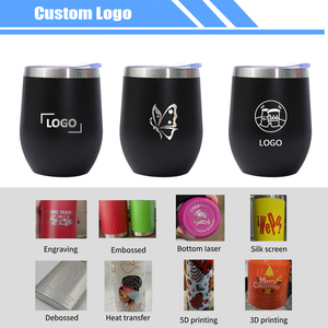 <span class=keywords><strong>Vasos</strong></span> Térmicos para Vino sin Tallo de 12 oz con Logotipo Personalizado de Fábrica, Tazas de Viaje de Acero Inoxidable, Taza de Café de Doble Pared, Vaso Térmico para Vino al Vacío - Product Image 5