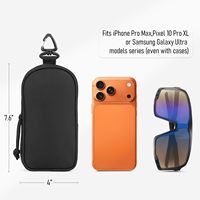 Rucksackgurttasche für Handy, große Sportbrillen-Tasche, wasserdichte Schultertasche mit Reißverschluss für Wandern, Camping, Reisen