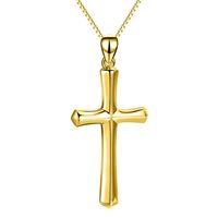 Serie OEM ODM - Collar con Colgante de Cruz Clásico en Plata, Oro y Negro para Mujer, Joyería para Vacaciones de Verano
