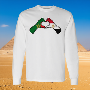 Camiseta de manga larga con bandera de Marruecos y Egipto - Product Image 3