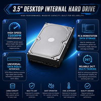 Disque dur interne de bureau 3,5 pouces 500 Go SATA 6 Gb/s 7200 tr/min 32 Mo de cache ST500DM009 pour stockage et sauvegarde de système informatique PC