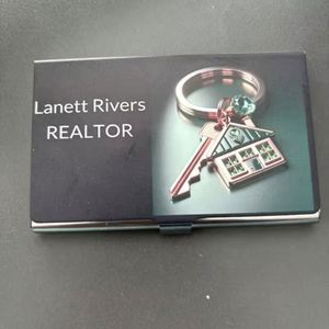 Wholesale Aluminum Alloy <b>Box</b> Portable Color Metal Luxury Business Card Holder Custom Logo - Product Image 5
