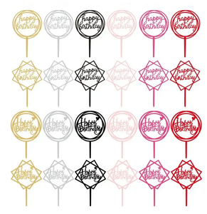 Акриловые светодиодные топперы для тортов ко дню рождения, День Святого Валентина, торт, украшение для торта на день рождения, декоративное освещение, товары для вечеринок - Product Image 5