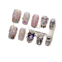 Uñas Postizas de Alta Calidad, Cortas y Largas, Almendradas y Cuadradas, Color Rosa Sailor Moon, 30 Piezas, Cobertura Completa