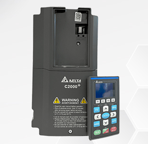 อินเวอร์เตอร์ Delta C2000 Plus Series VFD015C23A-21 1.5kW 2HP 3 เฟส 230V สำหรับเครื่องจักรสิ่งทอและการควบคุมการม้วนผ้า - Product Image 4