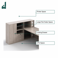 Poste de travail de bureau moderne avec prises électriques et cloisons pour bureaux multi-personnes et espaces de travail financiers