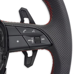 Volante para <span class=keywords><strong>Audi</strong></span> B8/A6/S3/A7/A5/A4/C7/8v/B9/Q5/<span class=keywords><strong>R8</strong></span>/RS3/RS5/S4/TT/C6/Q3/A8 de Fibra de Carbono y Cuero - Product Image 4