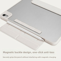 Étui de protection en PU pour tablette avec support magnétique latéral et boucle, compatible iPad Mini 6 7 Air Pro 10.9 11 12.9 13 pouces