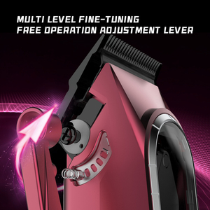 Cortadora de Pelo KEMEI Km-2120, Inalámbrica, Recargable, con Batería de 10w, DLC, 9000 RPM, Color Rojo - Product Image 3