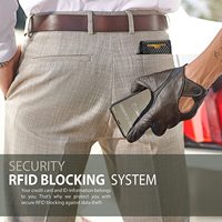 Porte-cartes minimaliste en fibre de carbone pour homme, blocage RFID, étui à cartes antivol