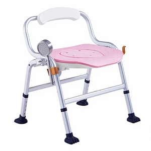 Fixer Equipo de rehabilitación Ligero 2 en 1 Aluminio 4 niveles Altura ajustable Ducha-Silla con inodoro - Product Image 1