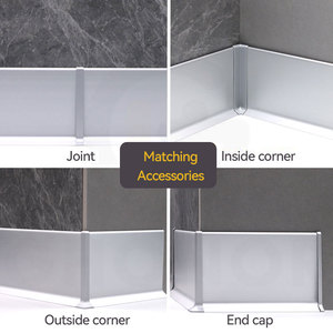 <span class=keywords><strong>Plinthe</strong></span> décorative murale en métal aluminium <span class=keywords><strong>noir</strong></span>, haute qualité, 60mm 80mm 100mm 120mm de hauteur, moulure longue durée - Product Image 3