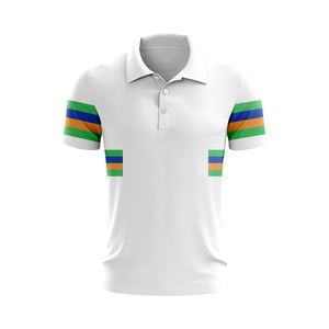 Camiseta de Rugby Personalizada Vintage con Estampado de Rayas por Transferencia Térmica, Transpirable, de Manga Corta, Tallas Grandes para Hombre, 100% Algodón - Product Image 2