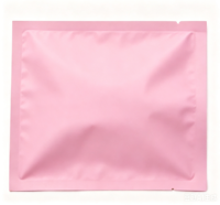 Sachet en plastique rose mat refermable anti-odeur pour emballage alimentaire, bonbons, produits comestibles, cadeaux pour petites entreprises