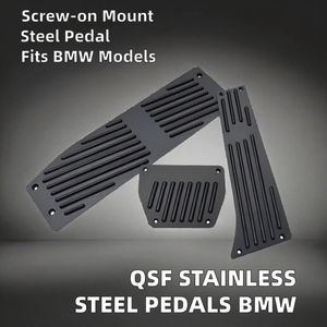 Kit de pédales intérieures en acier inoxydable pour BMW E36 E39 E46 E87 E90 E92 E93 Série 1 X1, fixation par vis, garniture de pédale - Product Image 2