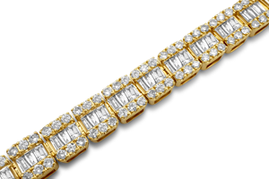 Pulsera de Eslabones Cubanos con Diamantes VVS Cultivados en Laboratorio, Corte Brillante Redondo, Joyería de Diseño de Lujo, Pulsera Destacada - Product Image 2