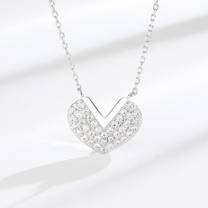 Collana d'amore infinita in argento Sterling 925 donna alla moda semplice - Product Image 3