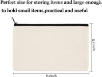 Vente en gros de sacs à cosmétiques simples avec logo personnalisé bricolage étuis à crayons en toile de coton avec fermeture éclair pour le stockage des filles