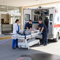Chariot de transfert médical robuste VU pour patients, civière d'hôpital, système de transfert parallèle à hauteur réglable