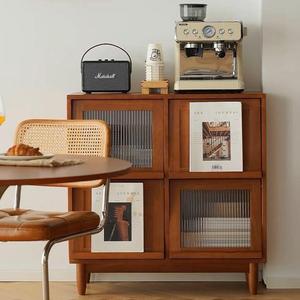 Solid Wood <b>Sideboard</b> 4 Compartments Storage Living Room Cabinet - Product Image 4