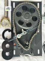 Ouvre-porte industriel moderne à entraînement par chaîne |   Moteur latéral Jixiang AC 220V 300kg pour appartement, supermarché, garage