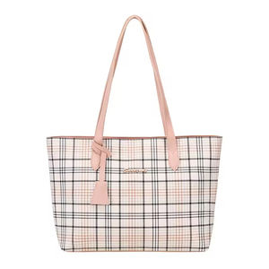 Bolso tote de poliéster PU con estampado a cuadros para mujer, otoño 2026, bolso de hombro de gran capacidad, nuevo bolso de compras - Product Image 5