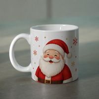 Mug à boire en céramique personnalisé pour Noël, tasse à café avec impression de Père Noël, mug résistant à la chaleur, cadeau de Noël