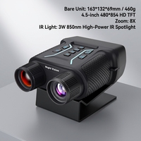 Teleskop Luar Ruangan Night Vision 8x HD dengan Sudut Pandang Lebar untuk Berkemah, Pengamatan Satwa Liar, dan Berburu
